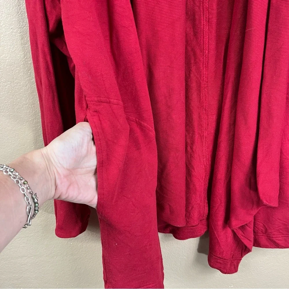 Athleta Pranayama Restore Wrap Red Cardigan